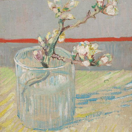 Sprig of Flowering Almond in a Glass - Vincent Van Gogh - Paint by Numbers