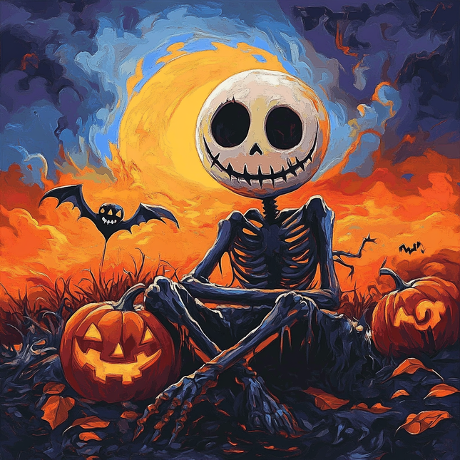 Spooky Pumpkins & Ghostly Friends - Paint by Numbers