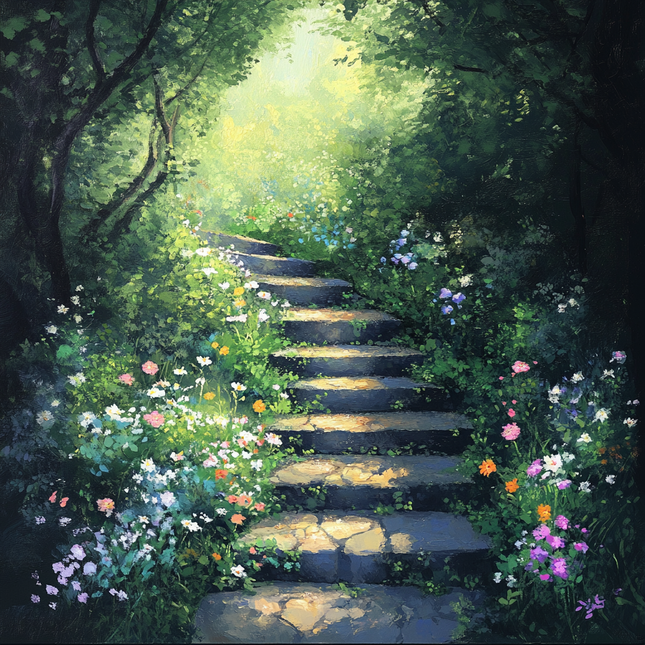 Floral Steps - Paint by Numbers