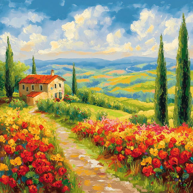 Tuscany Landscape - Paint by Numbers