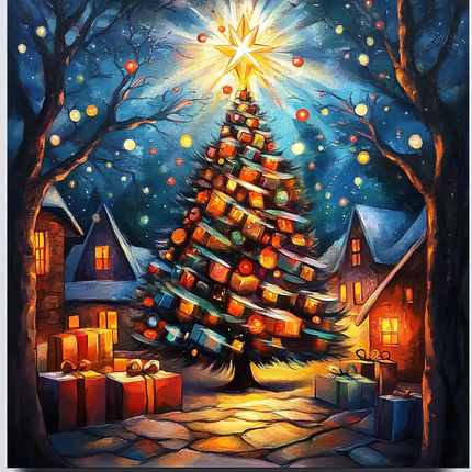 Radiant Christmas Tree - Paint by Numbers