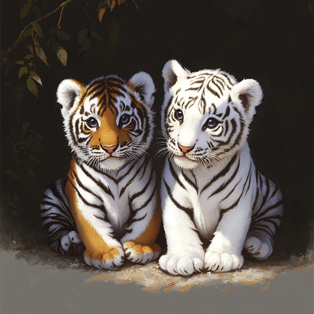 Little Tigers, Big Hearts - Paint by Numbers
