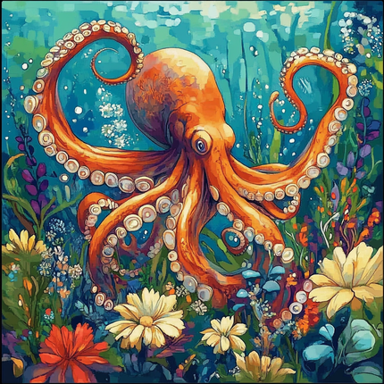 Flowery Depths - Paint by Numbers
