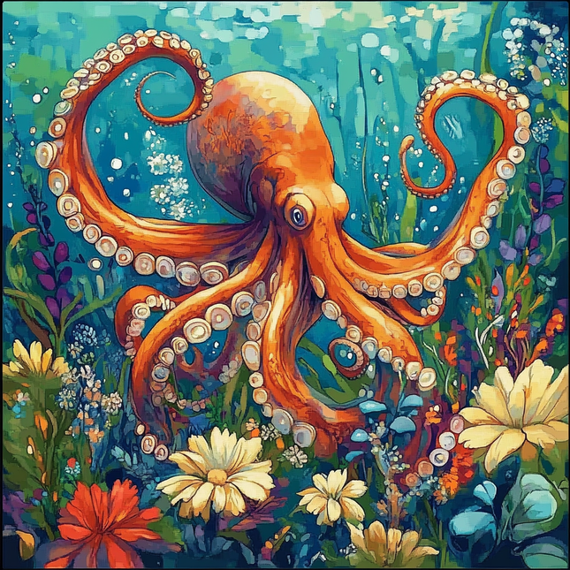 Flowery Depths - Paint by Numbers